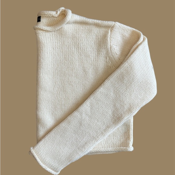 Zara Cream Knit Sweater - Picture 6 of 8